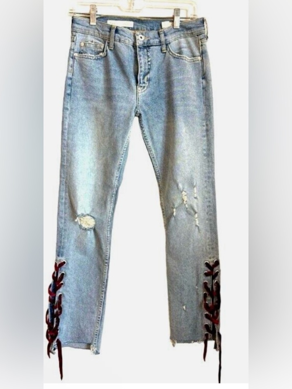 Pilcro and the Letterpress Light Blue Slim Straight Jeans